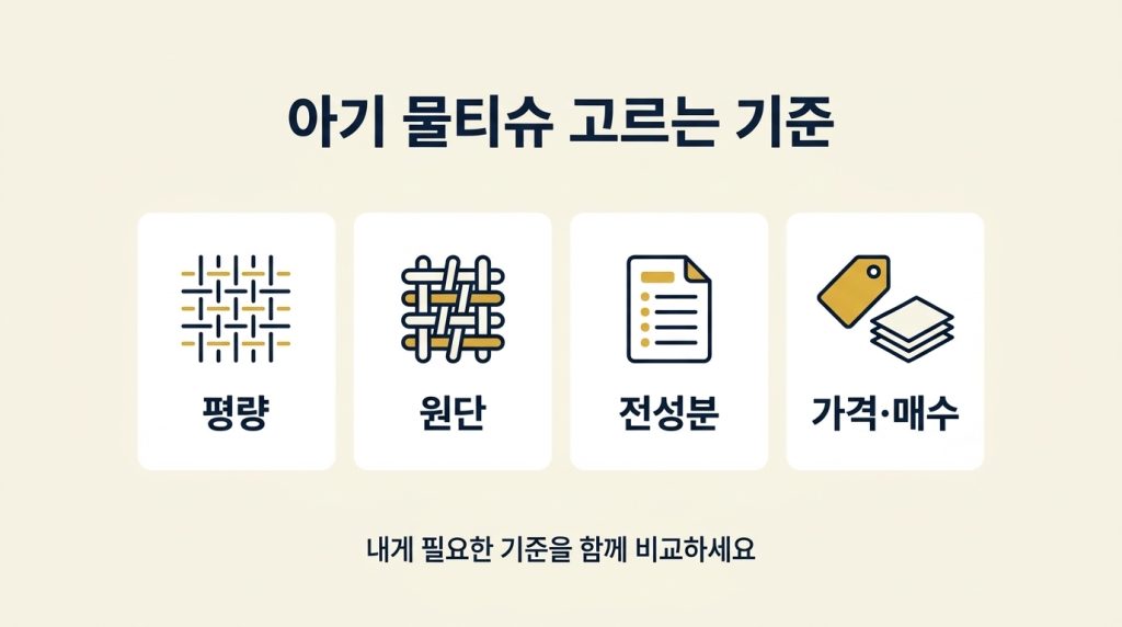 아기 물티슈 선택 기준 평량 원단 전성분 가격 매수