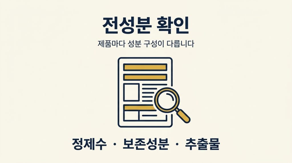 아기 물티슈 전성분 확인과 성분 구성 비교